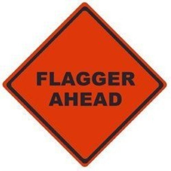 TRAFFIC, FLAGGER AHEAD, 48X48, , RUMR4806, Nmc, Mfr#: RUMR4806
